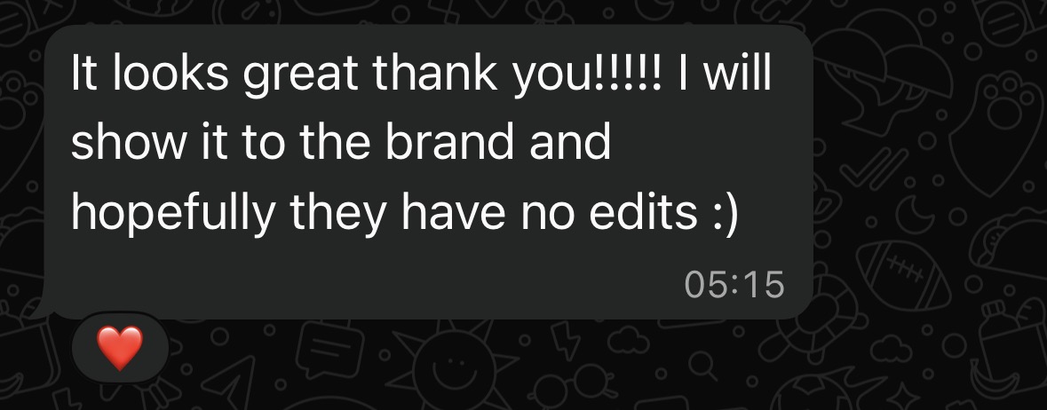 Client feedback